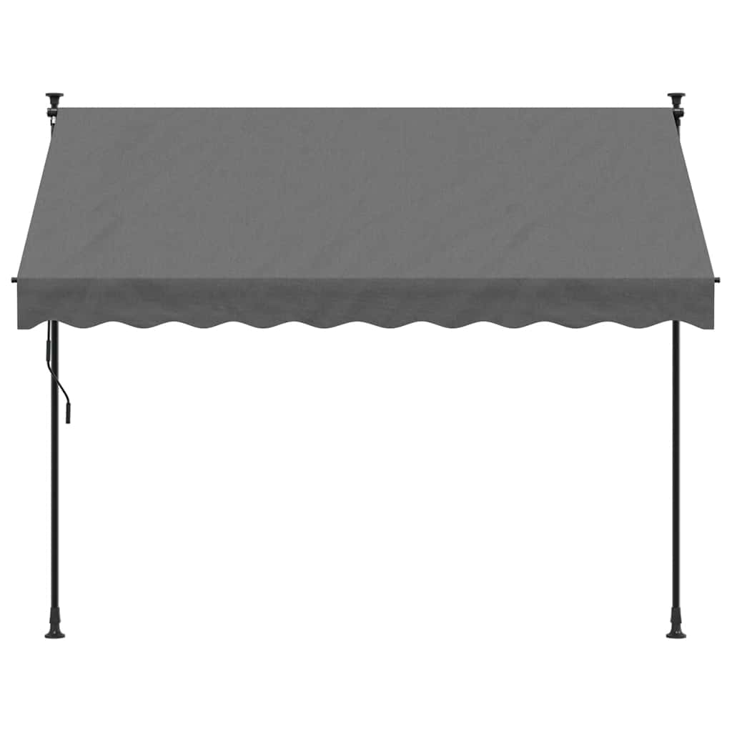 vidaXL Retractable Awning Anthracite 250x150 cm Fabric and Steel