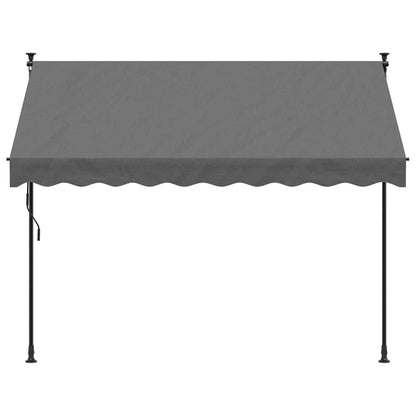 vidaXL Retractable Awning Anthracite 250x150 cm Fabric and Steel