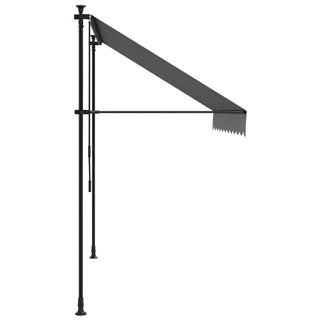 vidaXL Retractable Awning Anthracite 250x150 cm Fabric and Steel