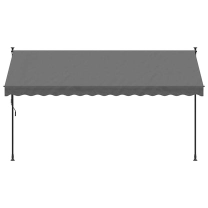 vidaXL Retractable Awning Anthracite 350x150 cm Fabric and Steel