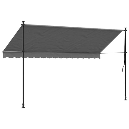 vidaXL Retractable Awning Anthracite 350x150 cm Fabric and Steel