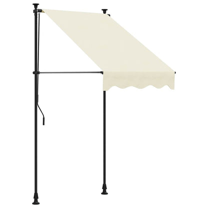 vidaXL Retractable Awning Cream 100x150 cm Fabric and Steel