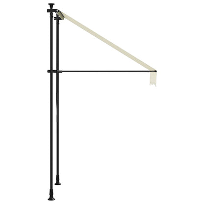 vidaXL Retractable Awning Cream 100x150 cm Fabric and Steel