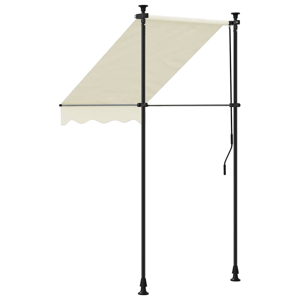 vidaXL Retractable Awning Cream 100x150 cm Fabric and Steel