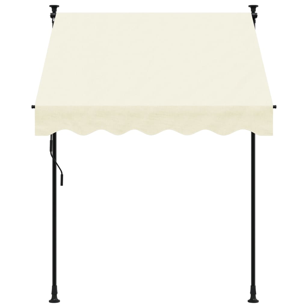vidaXL Retractable Awning Cream 150x150 cm Fabric and Steel