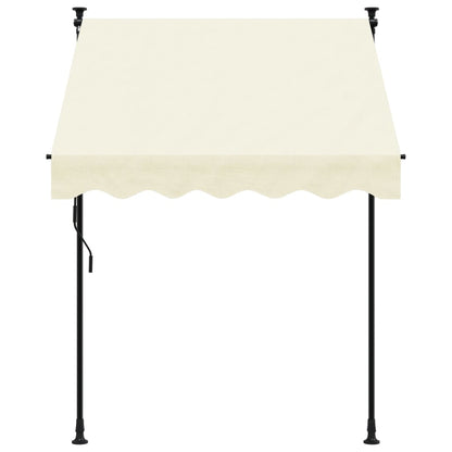 vidaXL Retractable Awning Cream 150x150 cm Fabric and Steel