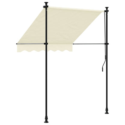 vidaXL Retractable Awning Cream 150x150 cm Fabric and Steel