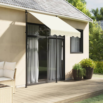 vidaXL Retractable Awning Cream 150x150 cm Fabric and Steel