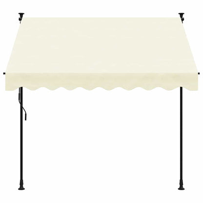 vidaXL Retractable Awning Cream 200x150 cm Fabric and Steel