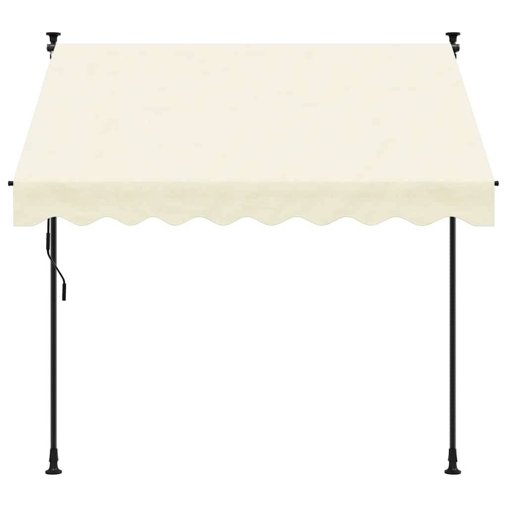 vidaXL Retractable Awning Cream 250x150 cm Fabric and Steel