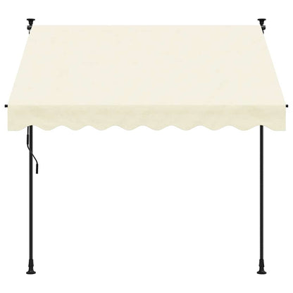 vidaXL Retractable Awning Cream 250x150 cm Fabric and Steel