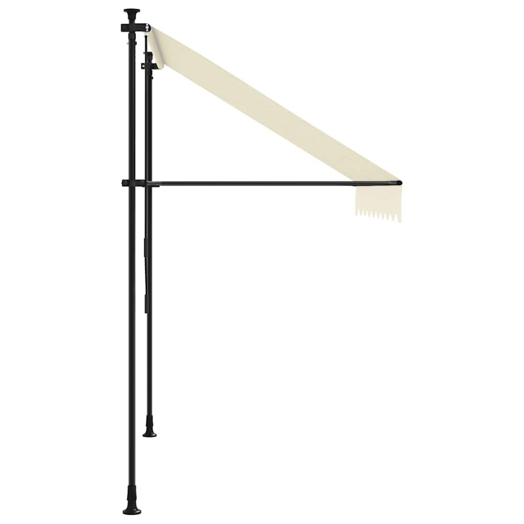 vidaXL Retractable Awning Cream 250x150 cm Fabric and Steel