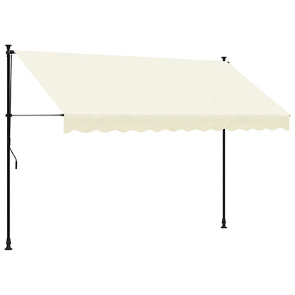 vidaXL Retractable Awning Cream 300x150 cm Fabric and Steel