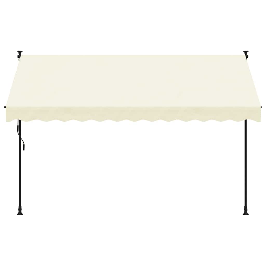 vidaXL Retractable Awning Cream 300x150 cm Fabric and Steel