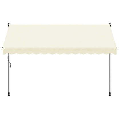 vidaXL Retractable Awning Cream 300x150 cm Fabric and Steel