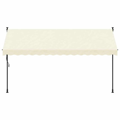 vidaXL Retractable Awning Cream 350x150 cm Fabric and Steel