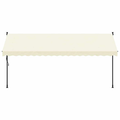 vidaXL Retractable Awning Cream 400x150 cm Fabric and Steel