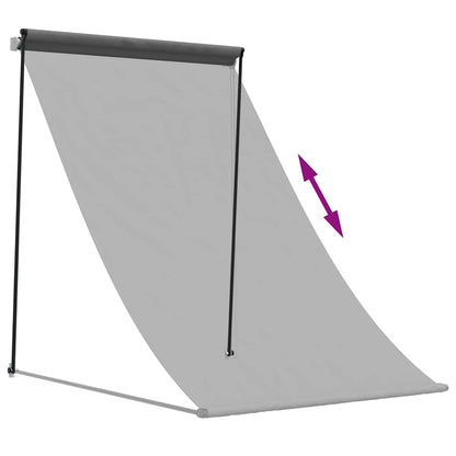 vidaXL Retractable Awning Anthracite 150x150 cm Fabric and Steel