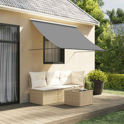 vidaXL Retractable Awning Anthracite 200x150 cm Fabric and Steel