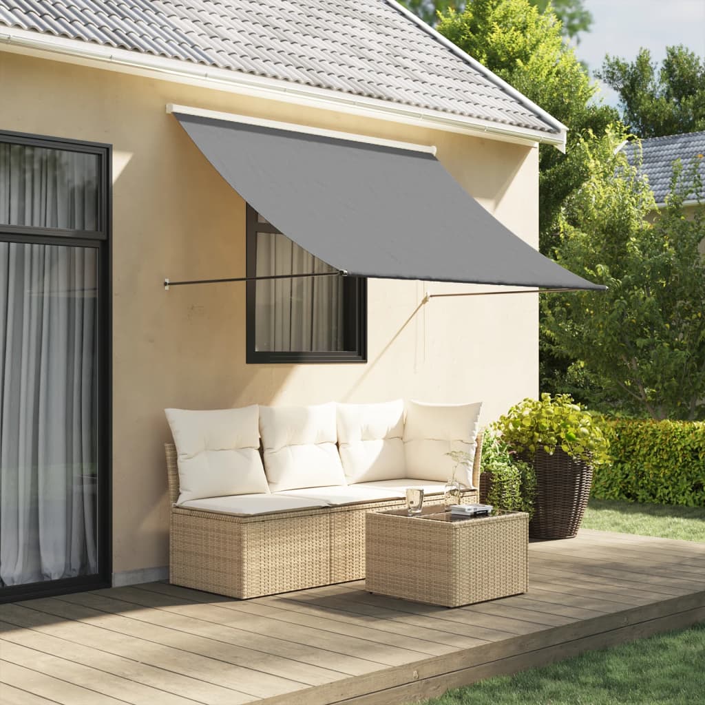 vidaXL Retractable Awning Anthracite 200x150 cm Fabric and Steel