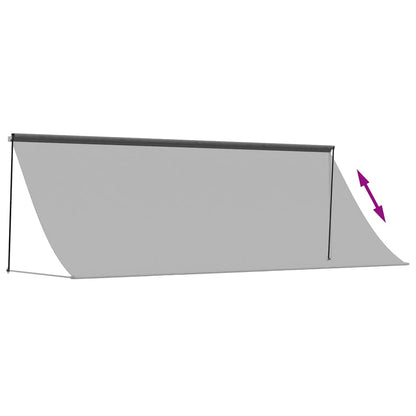 vidaXL Retractable Awning Anthracite 350x150 cm Fabric and Steel