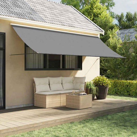 vidaXL Retractable Awning Anthracite 400x150 cm Fabric and Steel