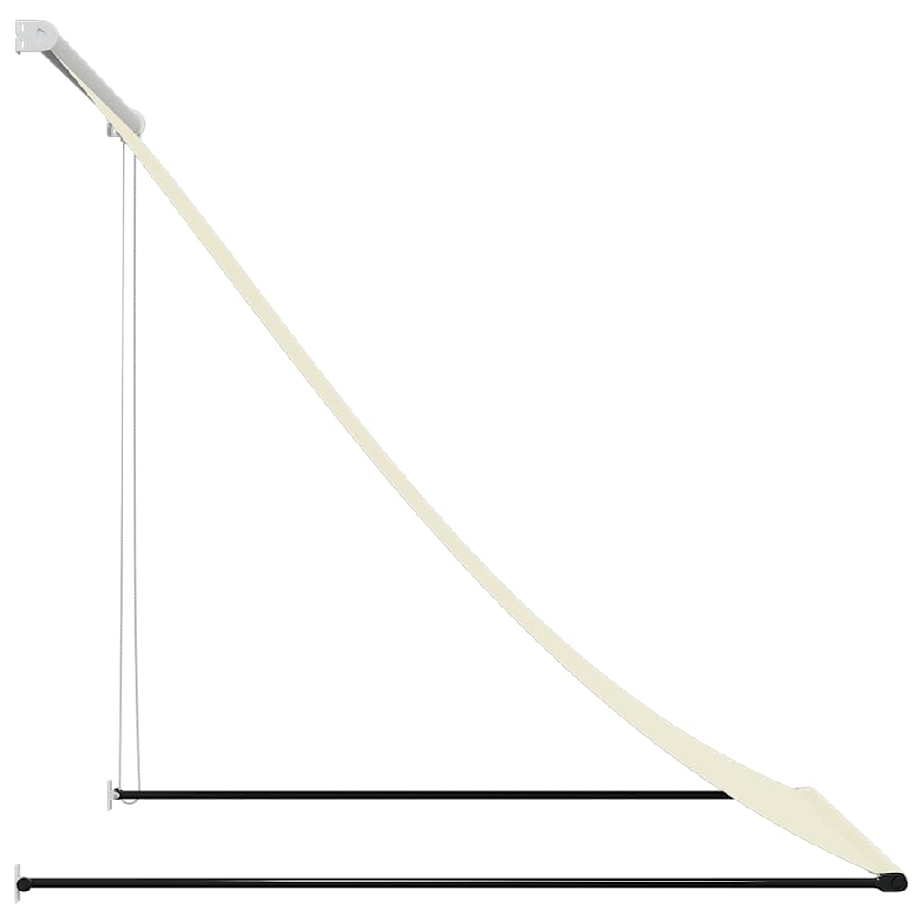 vidaXL Retractable Awning Cream 100x150 cm Fabric and Steel