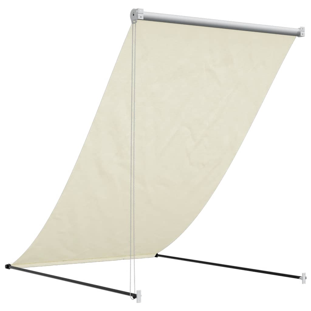 vidaXL Retractable Awning Cream 100x150 cm Fabric and Steel