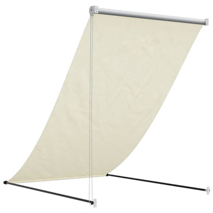 vidaXL Retractable Awning Cream 100x150 cm Fabric and Steel