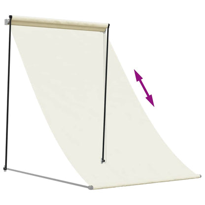 vidaXL Retractable Awning Cream 100x150 cm Fabric and Steel