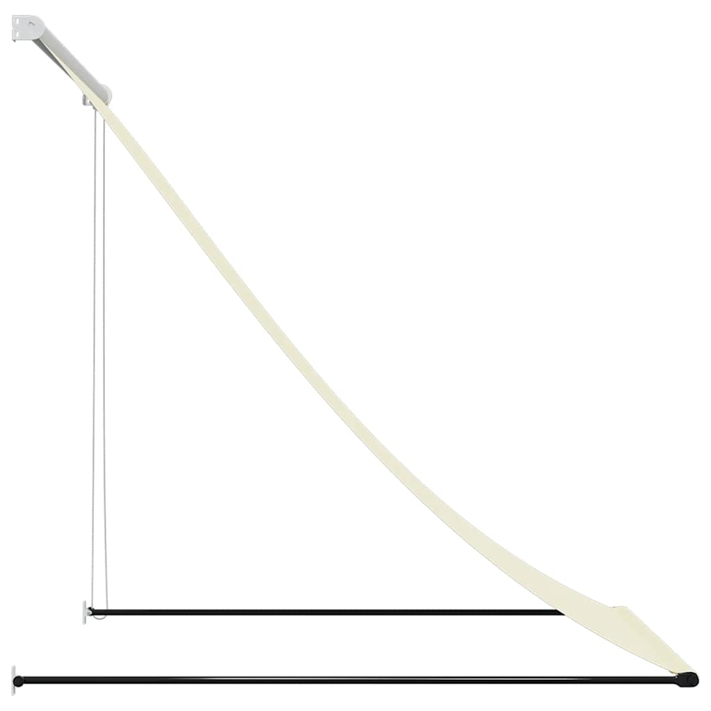 vidaXL Retractable Awning Cream 150x150 cm Fabric and Steel