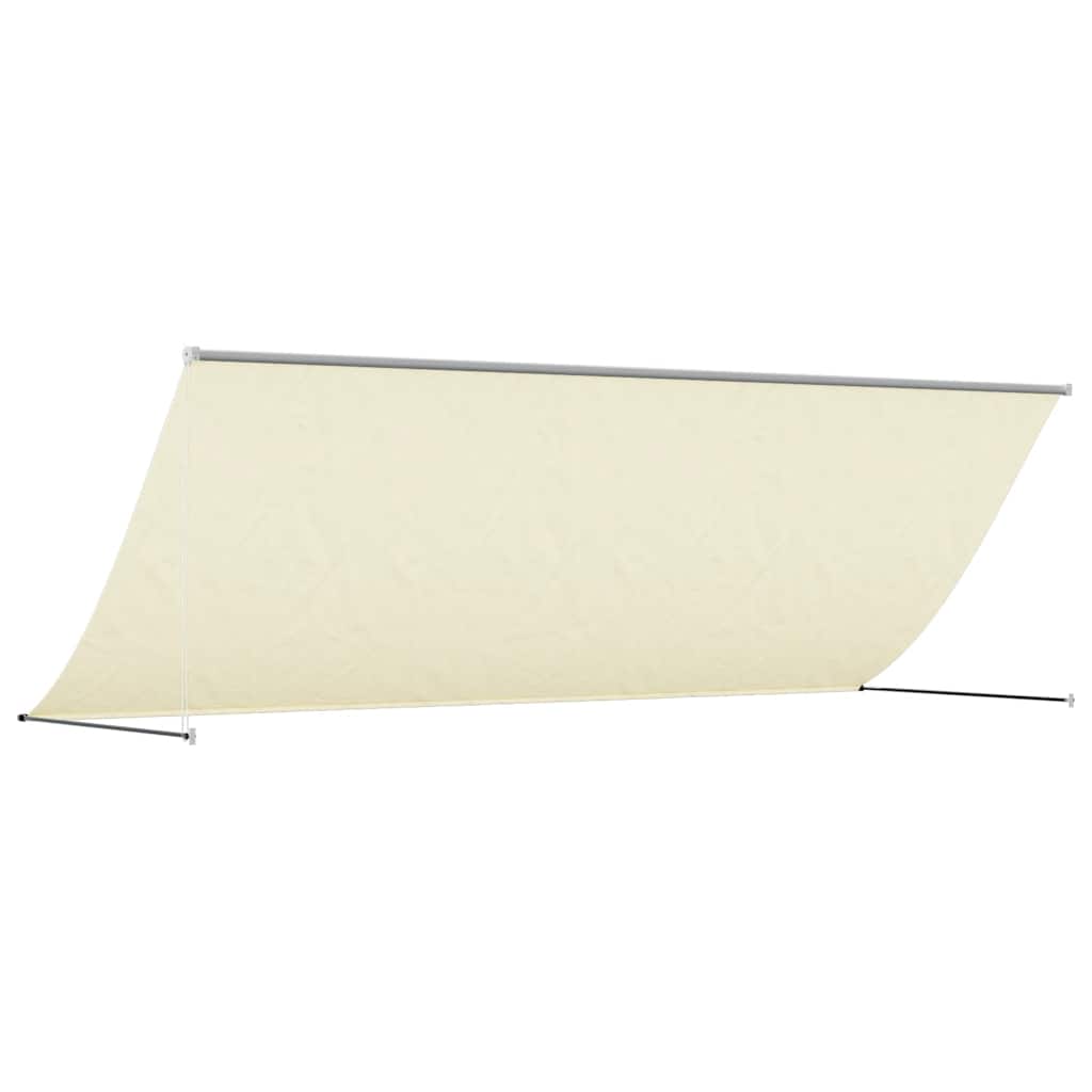 vidaXL Retractable Awning Cream 400x150 cm Fabric and Steel