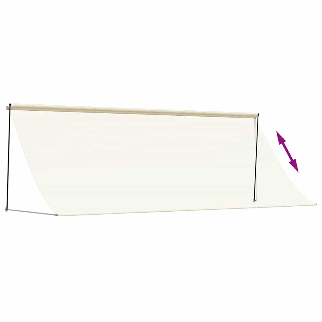 vidaXL Retractable Awning Cream 400x150 cm Fabric and Steel