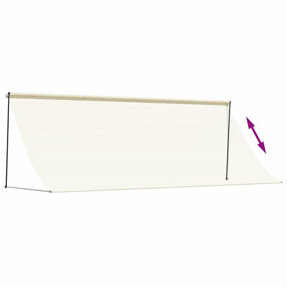 vidaXL Retractable Awning Cream 400x150 cm Fabric and Steel