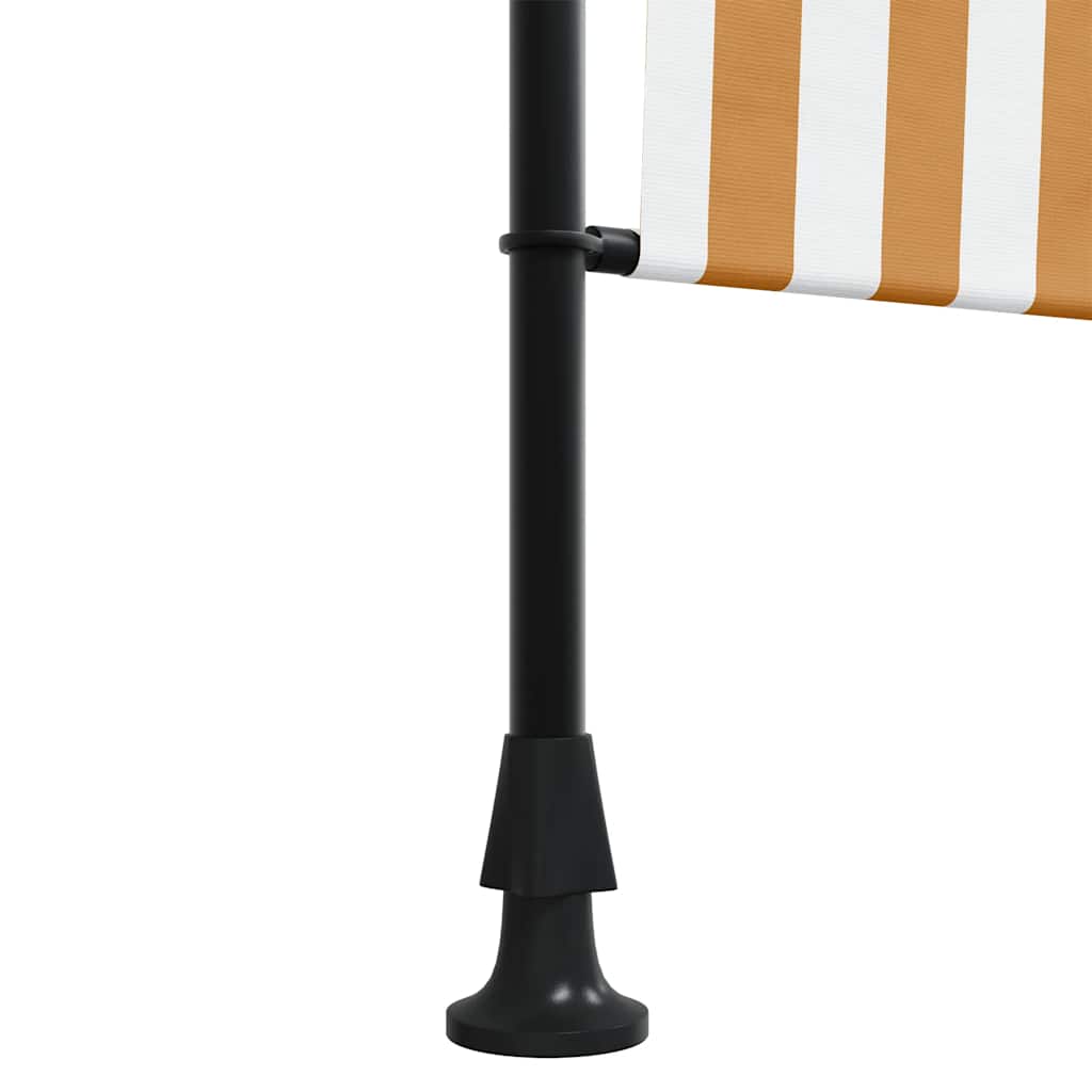 vidaXL Outdoor Roller Blind Orange and White 100x270 cm Fabric&Steel