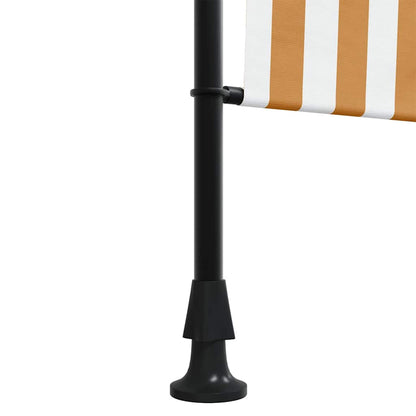 vidaXL Outdoor Roller Blind Orange and White 100x270 cm Fabric&Steel