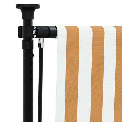 vidaXL Outdoor Roller Blind Orange and White 120x270 cm Fabric&Steel