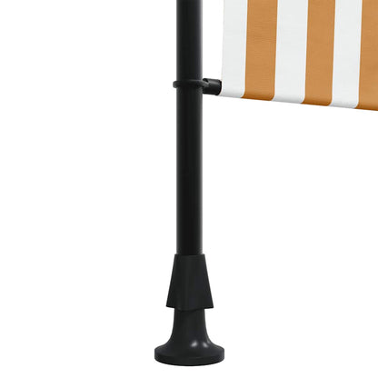 vidaXL Outdoor Roller Blind Orange and White 150x270 cm Fabric&Steel
