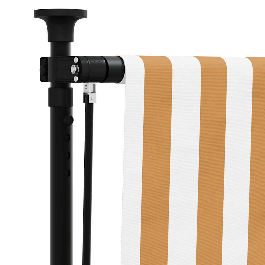 vidaXL Outdoor Roller Blind Orange and White 200x270 cm Fabric&Steel