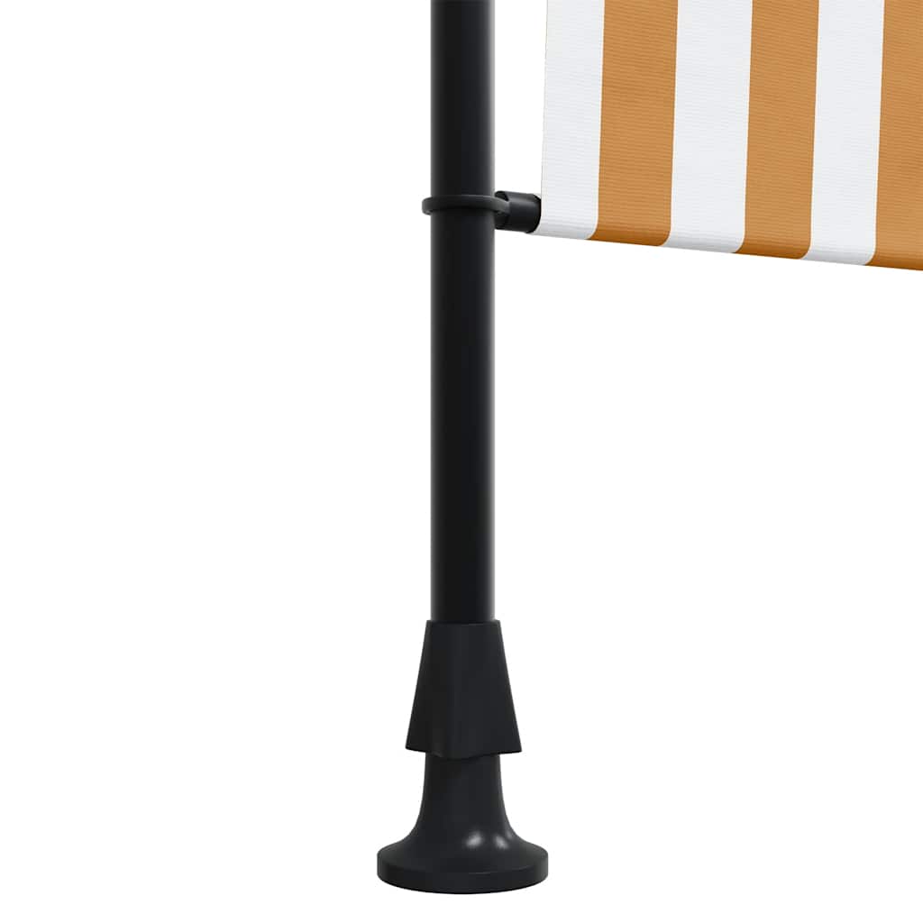 vidaXL Outdoor Roller Blind Orange and White 200x270 cm Fabric&Steel