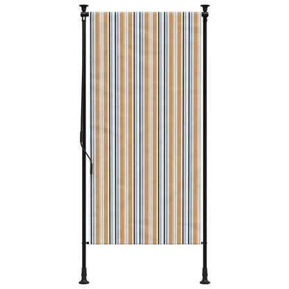vidaXL Outdoor Roller Blind Yellow and White 100x270 cm Fabric&Steel
