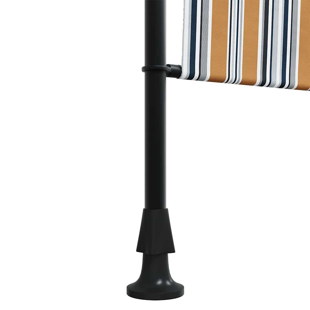 vidaXL Outdoor Roller Blind Yellow and White 150x270 cm Fabric&Steel