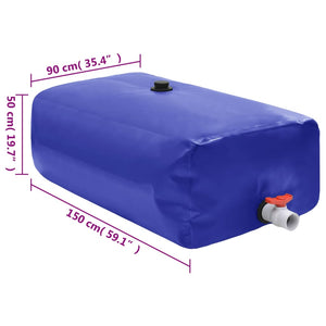 vidaXL Water Tank with Tap Foldable 670 L PVC