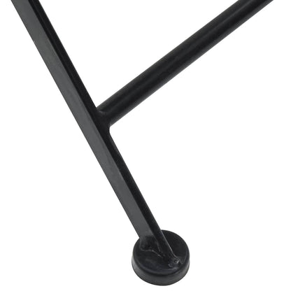 vidaXL Mosaic Bistro Set Black and White Iron and Ceramic