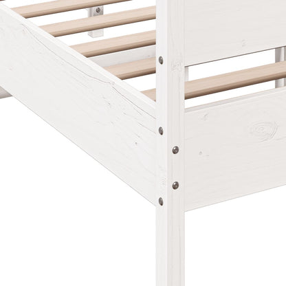 vidaXL Bed Frame without Mattress White 120x200 cm Solid Wood Pine