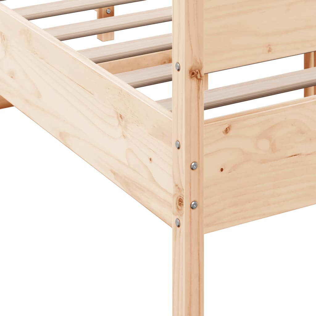vidaXL Bed Frame without Mattress 120x190 cm Small Double Solid Wood Pine