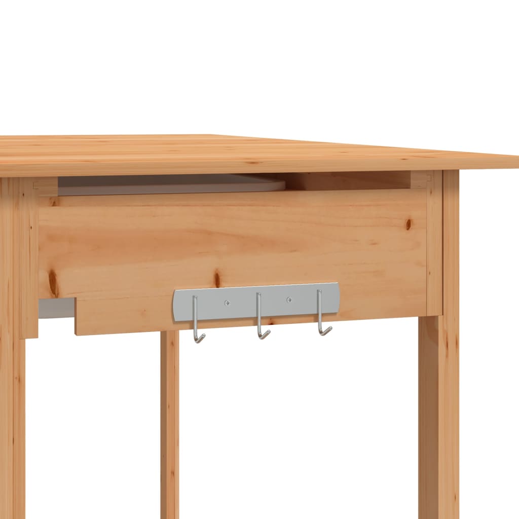 vidaXL Potting Table with Sink Brown 147,5x44x139,5 cm Solid Wood Fir