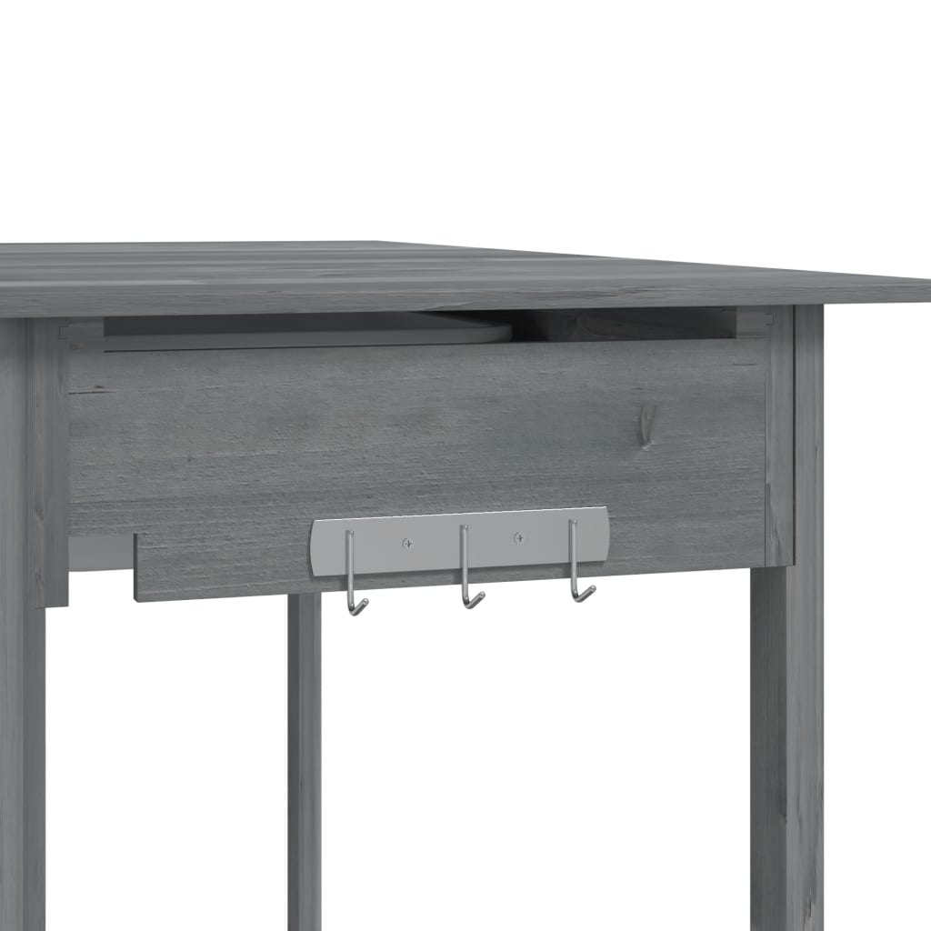 vidaXL Potting Table with Sink Grey 147,5x44x139,5 cm Solid Wood Fir