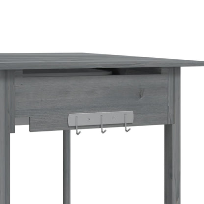 vidaXL Potting Table with Sink Grey 147,5x44x139,5 cm Solid Wood Fir