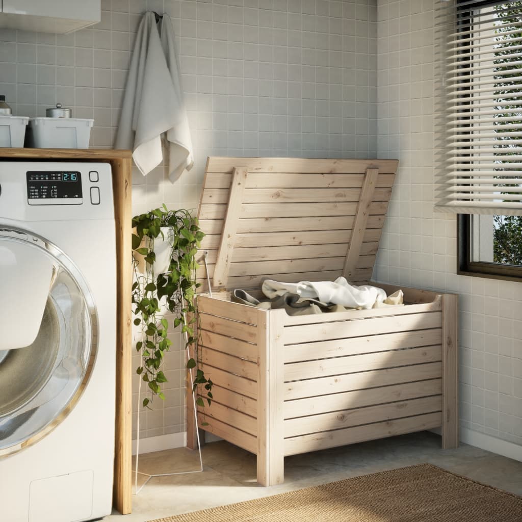 vidaXL Storage Box with Lid RANA 100x49x54 cm Solid Wood Pine